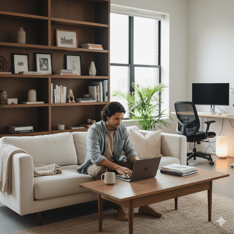 Freelancer working